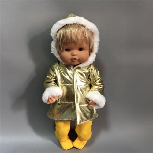 New Clothing Two Piece Yellow Down Jacket Fit 42cm Nenuco Doll Nenuco y su Hermanita And 43cm Baby Doll Clothes Accessories