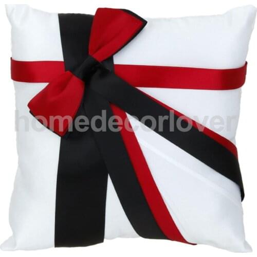 Wedding Ring Pillow Bearer Cushion with Ribbon 20cmx20cm