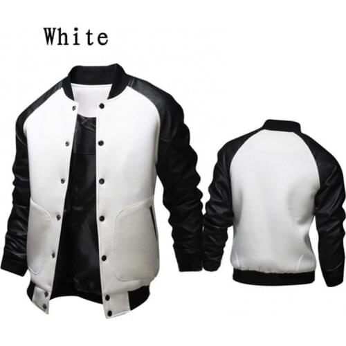 Autumn Mens Jacket Button Pocket Coat Long Raglan Sleeve Color Block School Uniform Color Block Design Soft Wearable jacket