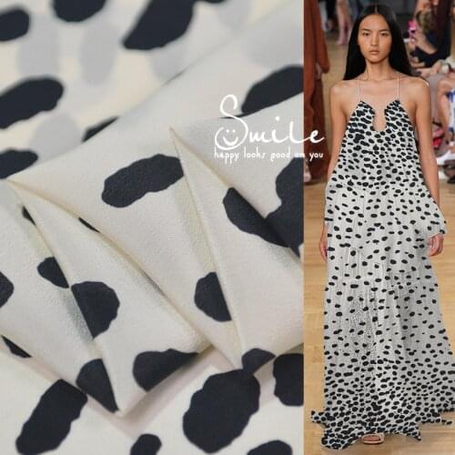 Spots print design 100% pure silk crepe de chine fabric 16momme 137cm width,SCDC1388