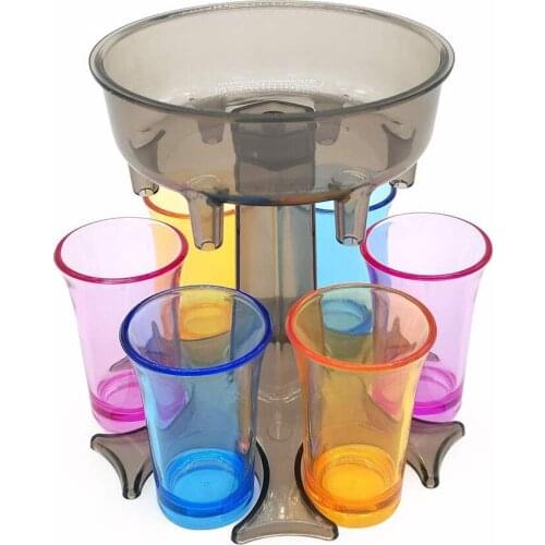 Six Shot Glass Dispenser Holder Cocktail Dispenser Bar Cocktail Lifter Party Favors Holder Carrier Caddy Liquor bottles Dispense