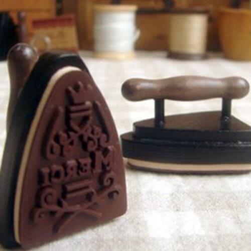 Iron Merci Sewing Machine Happy Birthday Wood Stamp For Stationery DIY Scrapbooking Rubber Card Making Album Decoroation Crafts