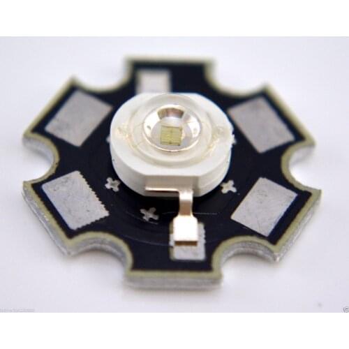 10PCS 3W Royal Blue High Power LED Emitter 700mA 450-455NM with 20mm Star Platine Heatsink for Plant Grow/Aquarium
