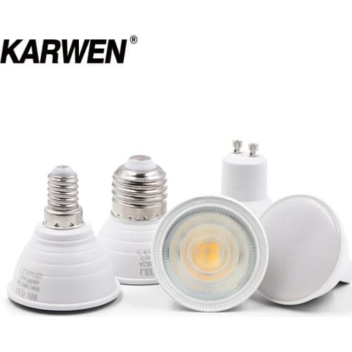 KARWEN Bombillas LED Lamp GU10 GU5.3 MR16 E27 E14 Lampada LED Bulb 6W 220V LED Spotlight Lampara Spot Light for living room