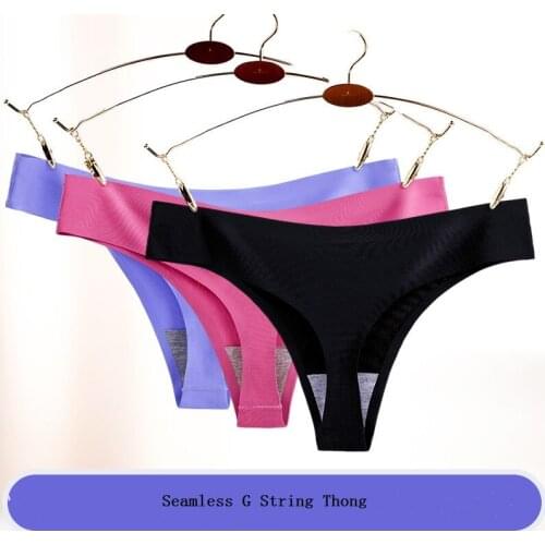 Wholesale Ladies Underwear Plus Size Panties for Women 3XL 4XL 10pcs Lot Mix Colors Low Waist Seamless G-string T Back Thongs