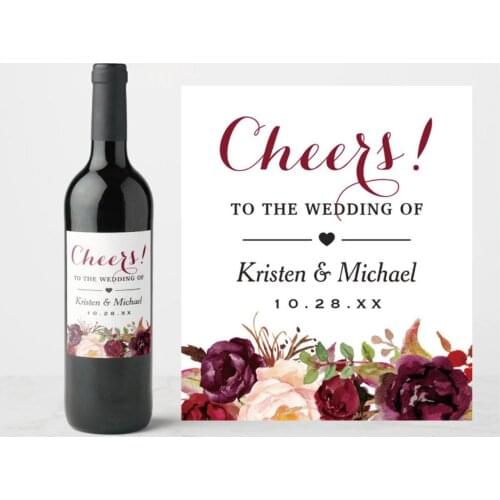 20 pieces of personalized custom photo wine bottle label stickers, personalized wine packaging stickers, DIY wine bottle party d