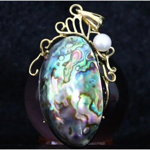High quality 6 shape natural blue abalone shell beads pendant accessories charms women new fashion jewelry making findings B1109