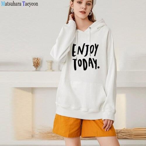 Letter Print Hoodie Women Pink Casual Sudaderas Hoodies New Fashion Harajuku Sweatshirts Hooded Woman Plus Size Clothes