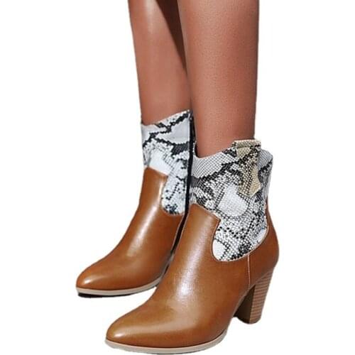 Zapatos De Mujer 2021 Fashion Gothic Booties Women Shoes High Heels Sexy Winter Retro Zip Platform Cowboy Boots Plus Size 47 501