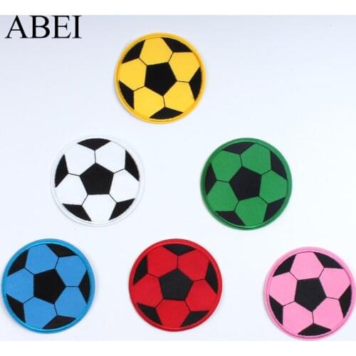6pcs/set Embroidered Football Patches Cartoon Stickers for boy Jeans Coats Bags Shoes Hats Pants Decoration DIY Fabric Appliques