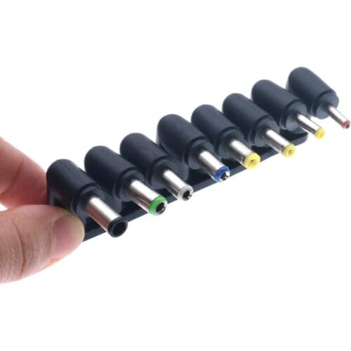 8pcs/lot Universal 5.5*2.1mm Jack to DC Plugs for Laptop AC Power Adapter Computer Tips Connectors for Notebook