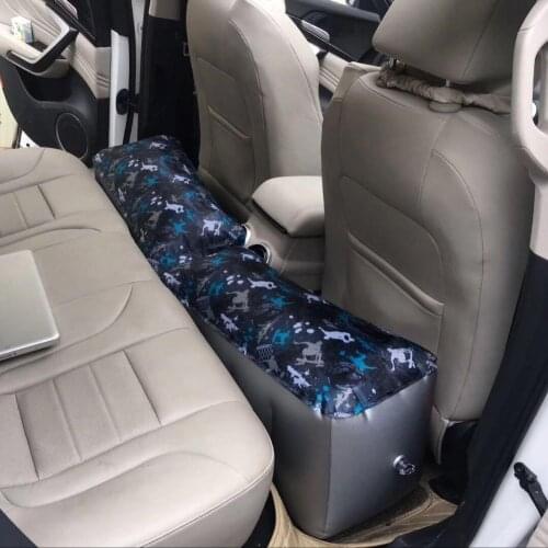 Car Mattress Inflatable Back Seat Gap Pad Printing Air Bed Cushion for Car Travel Camping