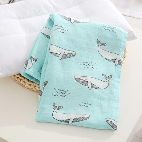 120*110cm Muslin 100% Cotton Baby Swaddles Soft Newborn Blankets Bath Gauze Infant Wrap Stroller Cover Play Mat Baby Deken