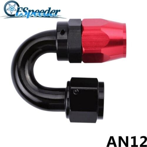 ESPEEDER AN10 Anoized Aluminum 180 Degree Swivel Hose End Oil Fuel Fitting Adapter Car Accessories Oil Cooler Adapter