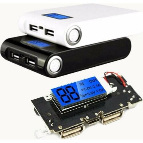 Etmakit Mobile Power Bank Battery Charger Module Board Dual USB Digital Display 5V 1A/2.1A NK-Shopping