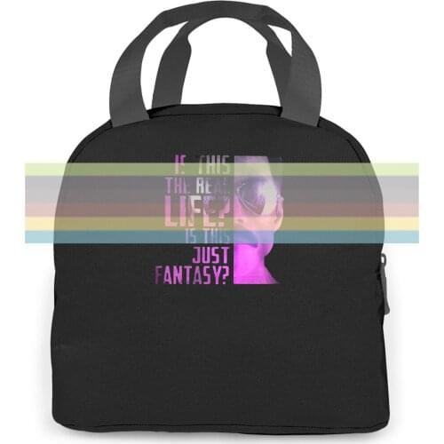 Freddie Mercury Is This The Real Life Black women men Portable insulated lunch bag adult
