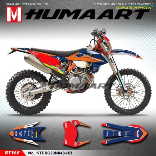 HUMAART Full Vinyl Wrap Kit for EXC EXC-F XC-W XCF-W 150 300 500 SX SXF XC-F 125 250 350 450 2019 2020 2021