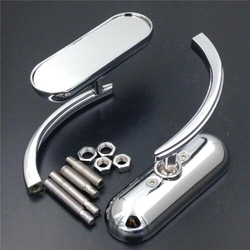 Motorcycle Mini Chrome Rearview Mirrors For street sports bike chopper cruiser Electra Glide Heritage Street Glide Night Train