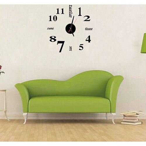 3D DIY Wall Clock Modern Design Small Acrylic Clocks Home Sticker Decor Aesthetic Room Decor Clock On the Wall Numbers