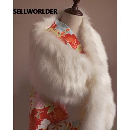 2021 NEW Woman Japanese Kimono Style Winter Thick and Enlarged Fur Collar Ccarf Shawl