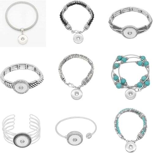 New Fashion 20mm 18mm Snap Button Bracelet DIY Jewelry 5pcs/lot KD3022