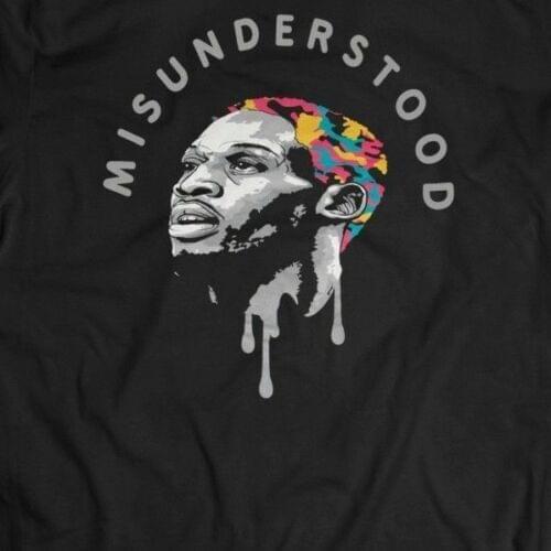 Dennis Rodman Misunderstood Custom Rare Design *Full Front Of Shirt**Many Sizes