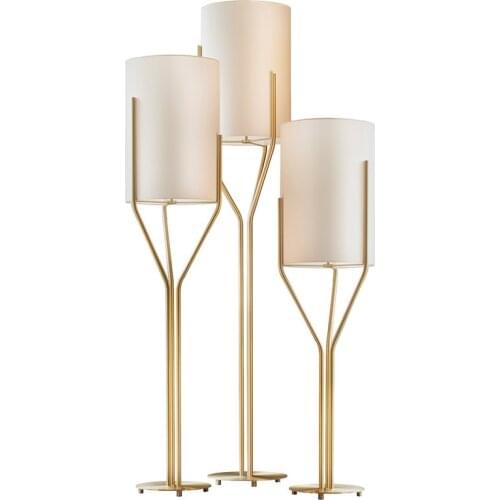 Modern Metal Floor Lamps Fabric Nordic Standing Floor Lights For Hotel Bedside Bedroom Living Room Decoration Floor Lamps FA082