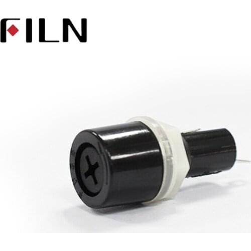 Round Cross Screw Type 5*20mm Glass Fuse Holder