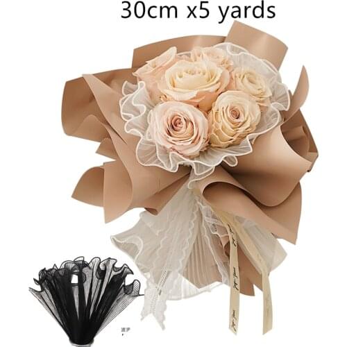DIY Flower Wrapping Wave Yarn Gift Packaging Material Bouquet Florist Supplies Kraft Paper Wedding Party Decoration