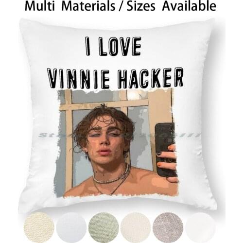 Vinnie Hacker-I Love Vinnie Hacker Pillow Case Throw Pillow Cover Cotton Linen Flax Vinnie Hacker Pack Vinnie Hacker Vinnie