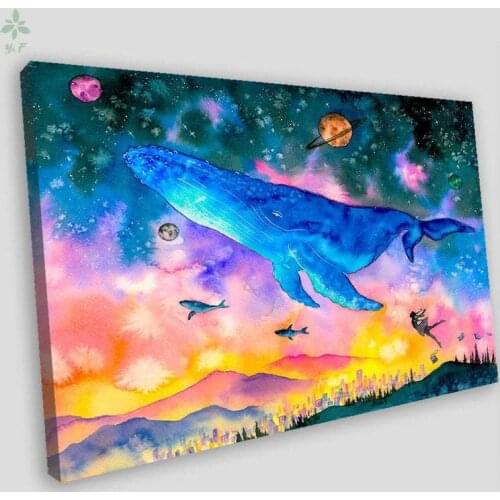 Magic Whale Poster Art Painting Home Decorative Wall Hanging