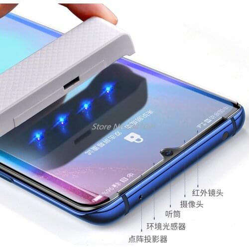 UV Glue Tempered Glass For HuaWei P30 Pro Screen Protector Full Coverage UV Glas On P30 Pro Phone Cover Protector Glas Safe Film