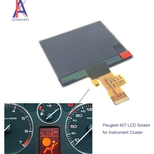 For Peugeot 407 407SW HDI Couple Instrument Cluster LCD Screen Display Replacement Dashboard Display Pixel Repair