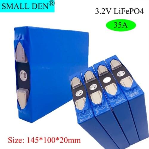 1-4PCS 3.2V 35Ah LiFePO4 pool group large capacity solar storage power supply Motorcycle battery modification + turn nickel