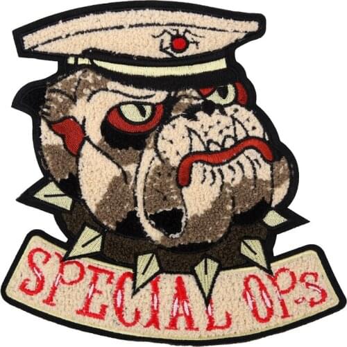 1Piece Large Patches Fashion Applique Dog Patch Appliques for Clothes Bags DIY Decal Apparel Accessory 22.3x21.7cm