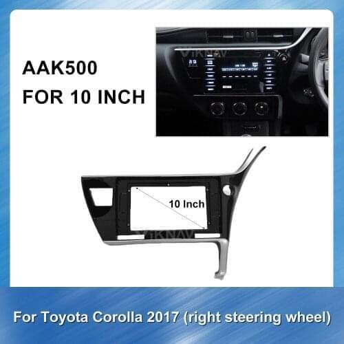 2 din Radio Fascia For TOYOTA Corolla 2017 Stereo Audio Panel Mount Installation Dash Kit Frame Adapter Radio Stereo DVD