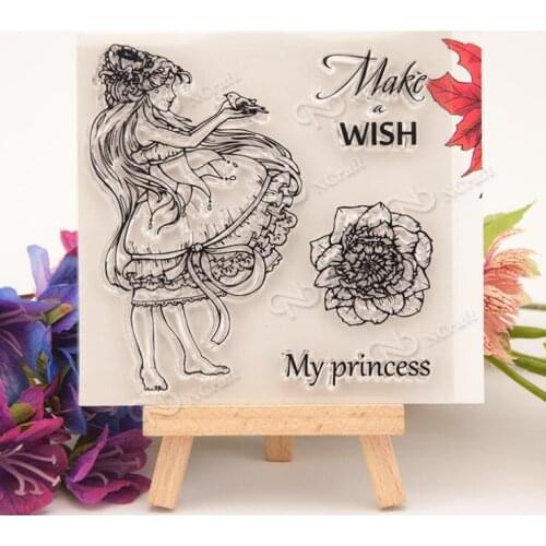 2018 NEW Make A Wish My Princess Transparent Clear Silicone Stamps for DIY Scrapbooking /Photo Album Decorative Craft Making