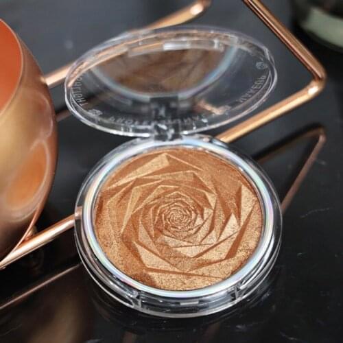 4 Colors Rose Highlighter Powder Palette Brightening Powder Blush Face Shape Contour Highlight Powder Bronzer Makeup Cosmetics
