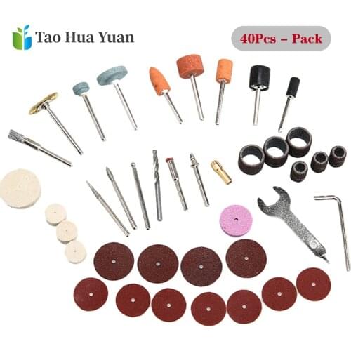 40Pcs Electric Grinder Parts Hardware Rotary Tools Accessory Set Fits For Dremel Drill Carving Grinding Polishing Accessories AA