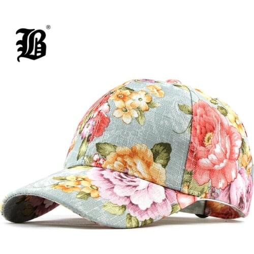 [FLB] Baseball cap Flowers Cotton cap Snapback Hats for Men Women Caps Casquette Hats Floral Embroidery Cap Bone F186