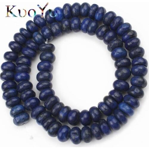 Natural Stone Lapis Lazuli Beads Rondelle Loose Spacer Beads For Jewelry Making 4/6/8mm 15"Inch DIY Earring Bracelet Accessorie