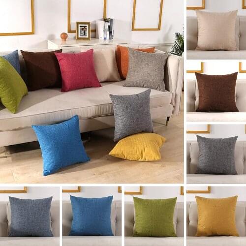 Solid Decorative Cushion Cover for Office Living Room Sofa Pillow Case Home Decor Simple Square Throw Pillows Cover 45x45cm