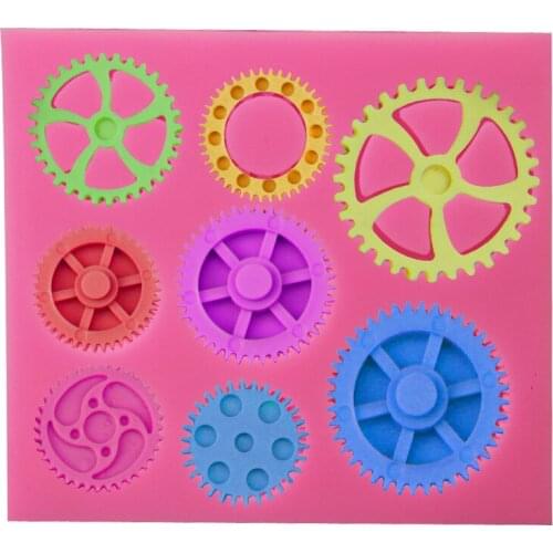 Gear turning sugar cake silica gel mold cake modeling chocolate clay gypsum glue dropping tool