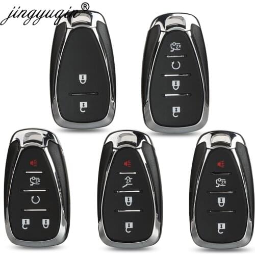 Jingyuqin Smart Remote Key Shell Replacement for Chevrolet Cruze Malibu Camaro 2/3/4/5 Buttons Keys Fob Body Housing