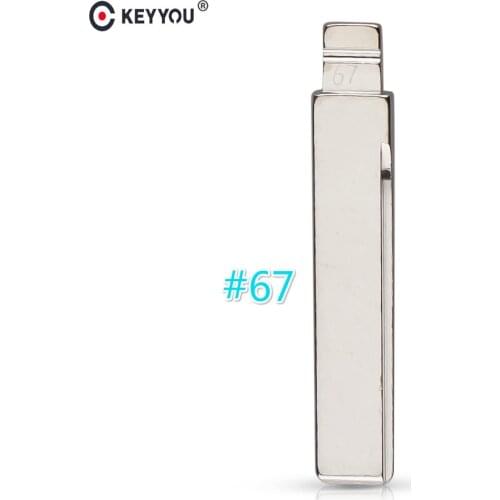 KEYYOU Good Quality NO. 67 Replacement Metal Blank Uncut Flip KD Remote Key Blade Type #67 for BMW for MG Key Blade