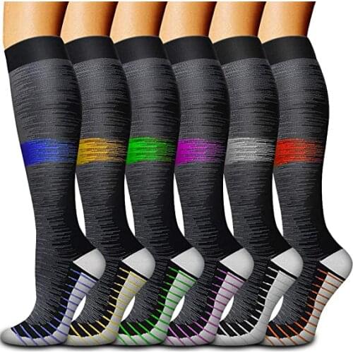 Compression Socks Athletic Sports Golf Tube Running Women Men Marathons Blood Circulation Edema Varicose Veins Knee Stockings