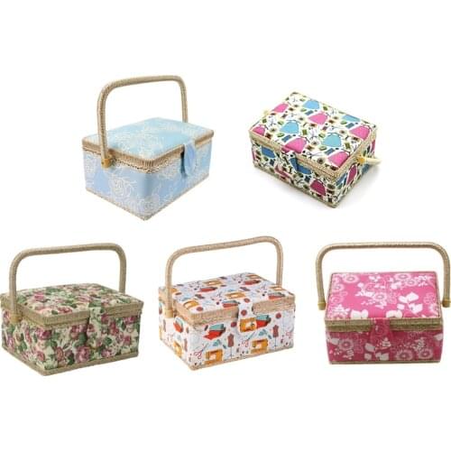 Handmade Sewing Tool Basket Thread Needle Storage Box Household Organizer Sewing Accessories