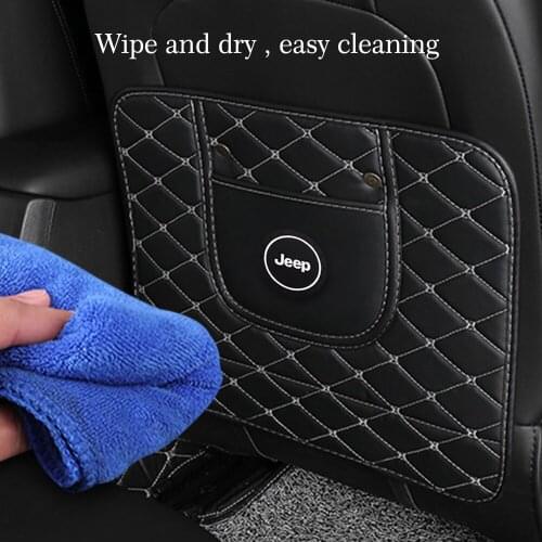 Leather Car Seat Child Anti-kick Mat Seat Back Cover Protector For Jeep renegade 2016 2017 2018 cherokee xj Car Accessories