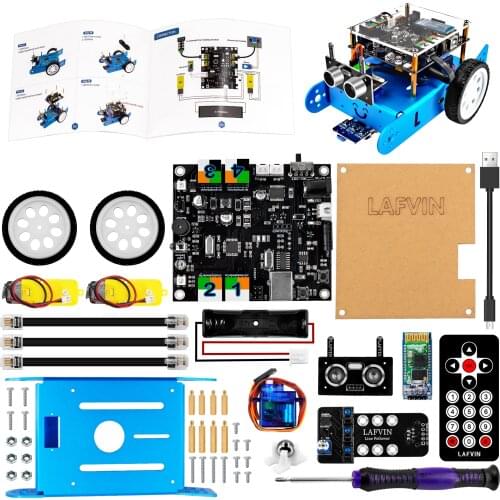 LAFVIN IBOT Programmable Education Smart Robot Car Kit for Arduino Graphical Programming with User Manual + CD Tutorial