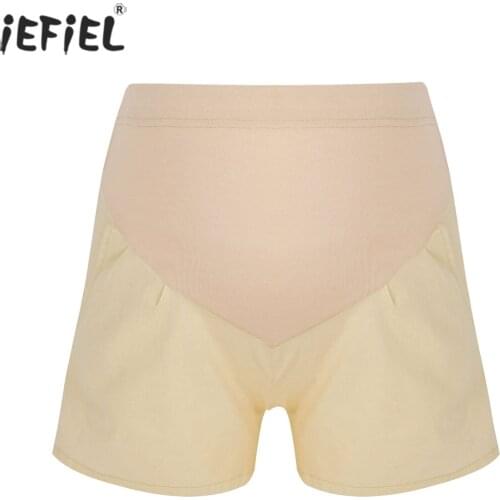 Summer Cotton Maternity High Waist Adjustable Belly Short Pants Pregnant Women Shorts Pregnancy Loose Short Trousers Clothes